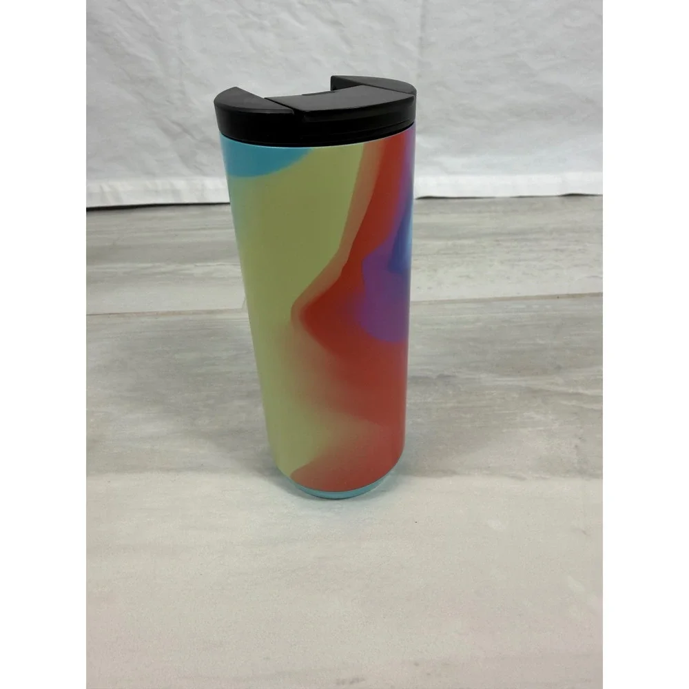 Starbucks 12oz Stainless Steel Travel Tumbler Multi Color Ombre Swirl 2020 Blue